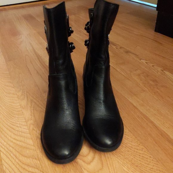 Fergie black Wistful chain Moto boots - Picture 4 of 11